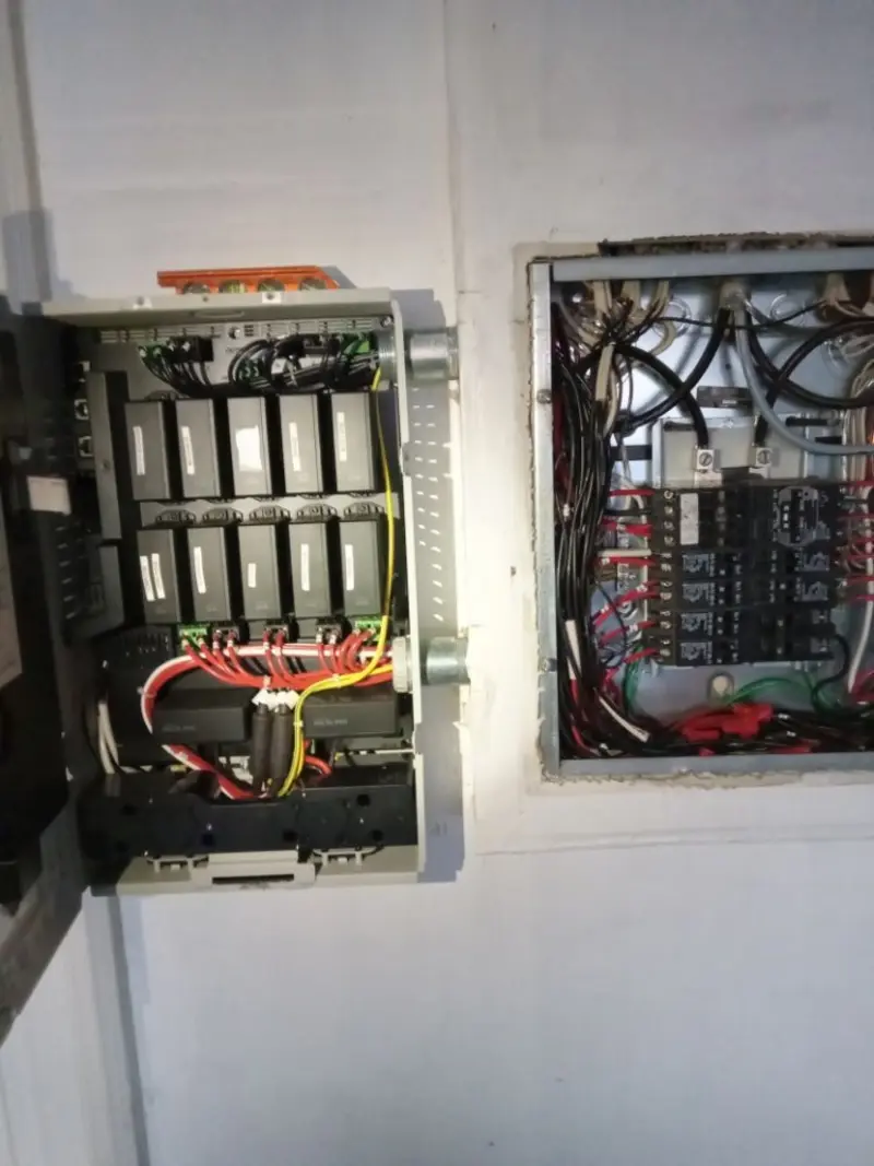 Electrical panel upgrade completed for Security Camera Wiring in Westwood Lakes